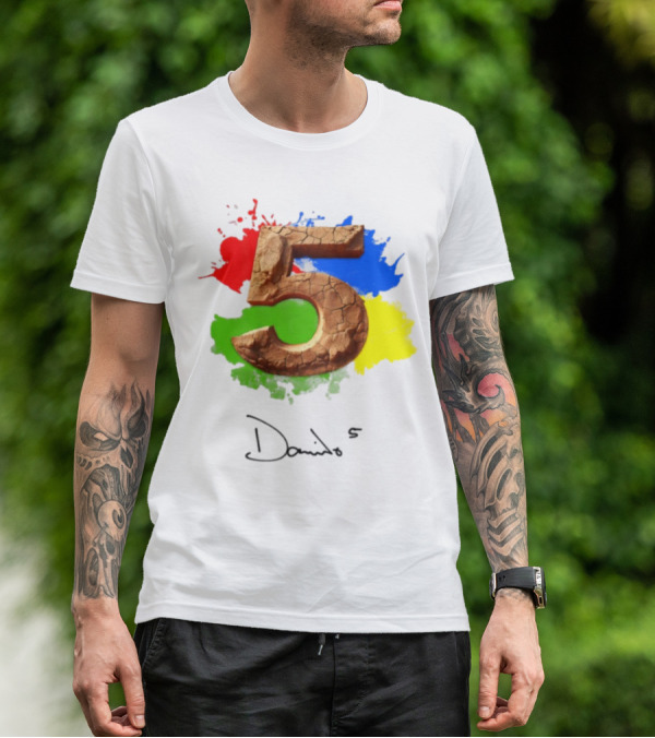 Davido 5Ive Cracked Textured Color Splash T-Shirt