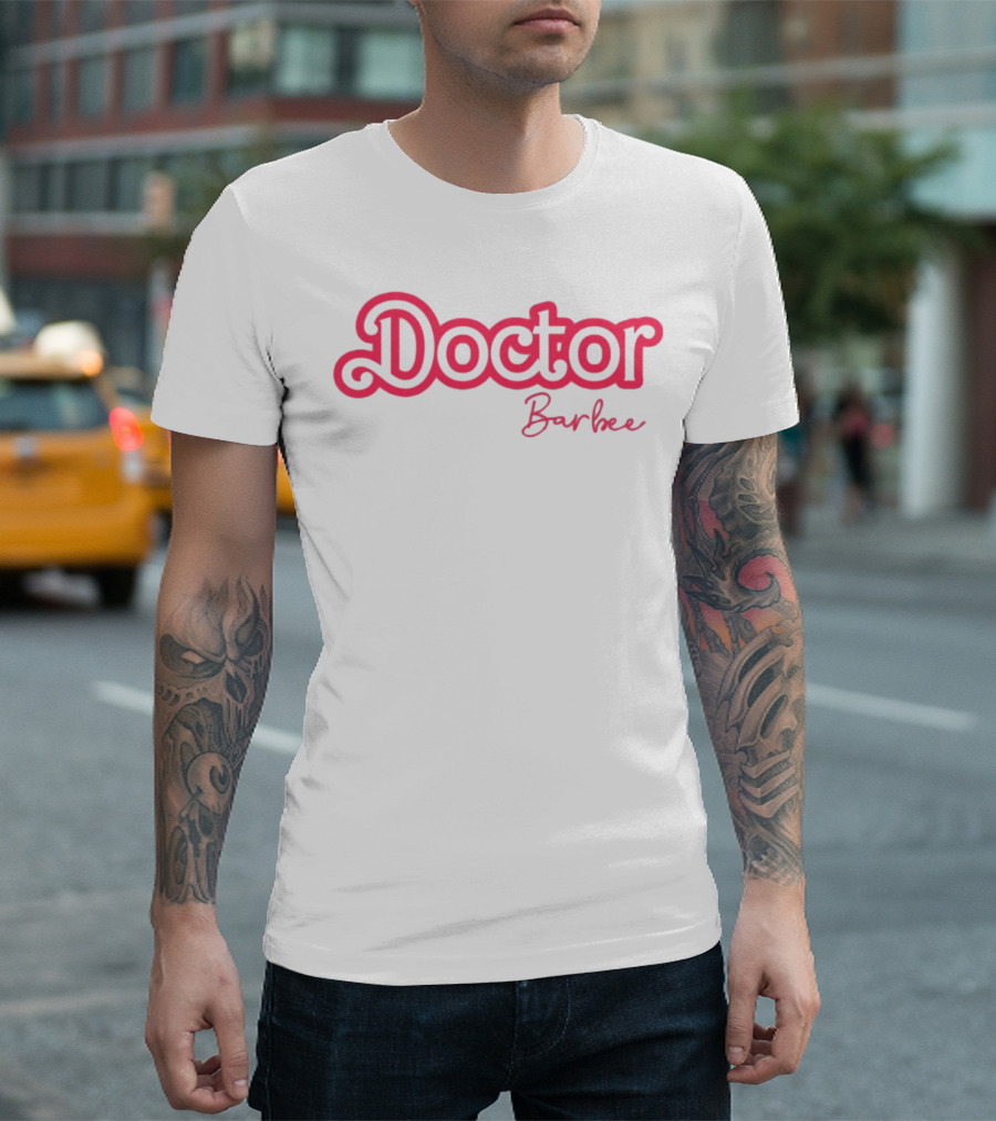 Doctor Barbee Retro Style Pink Font T-Shirt