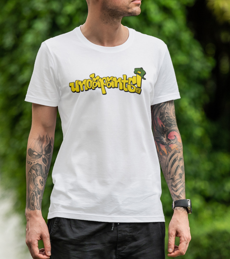 Podmeetsworldshow Undapants Retro Cartoon Style T-Shirt