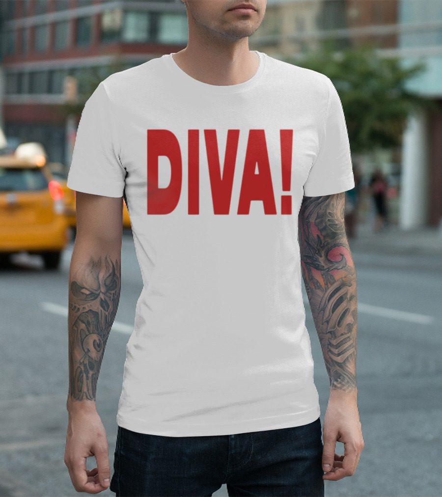 Role Model Diva DIVA! Red Lettering T-Shirt
