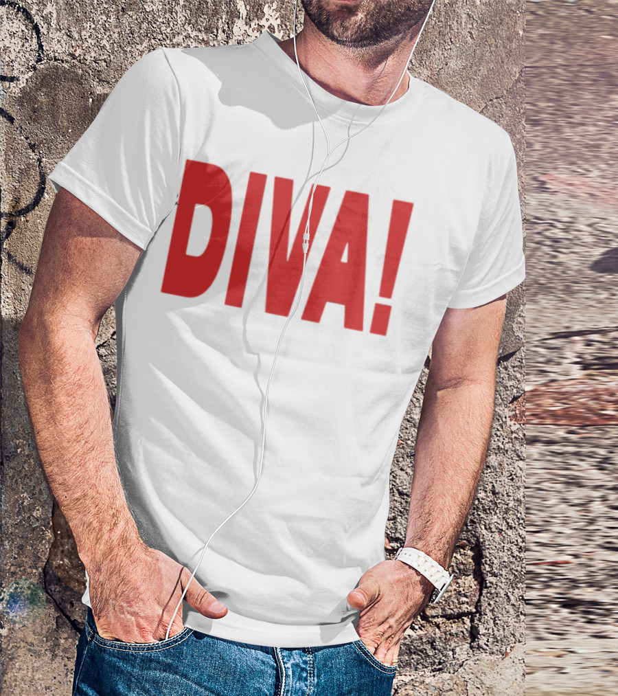 Role Model Diva DIVA! Red Lettering T-Shirt