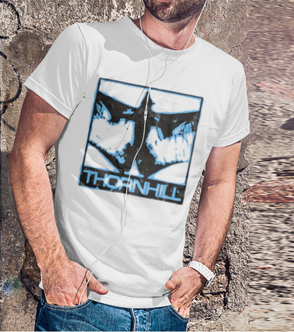Thornhill Bat White Distressed Grunge Style T-Shirt