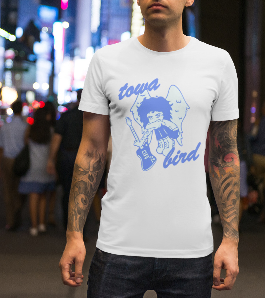 Towa Bird Angel Wings Guitar Player T-Shirt
