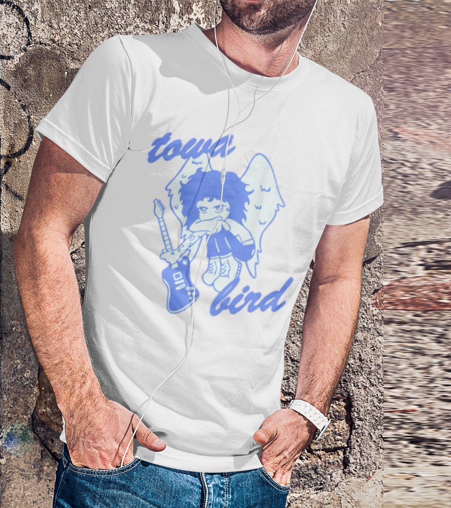 Towa Bird Angel Wings Guitar Player T-Shirt