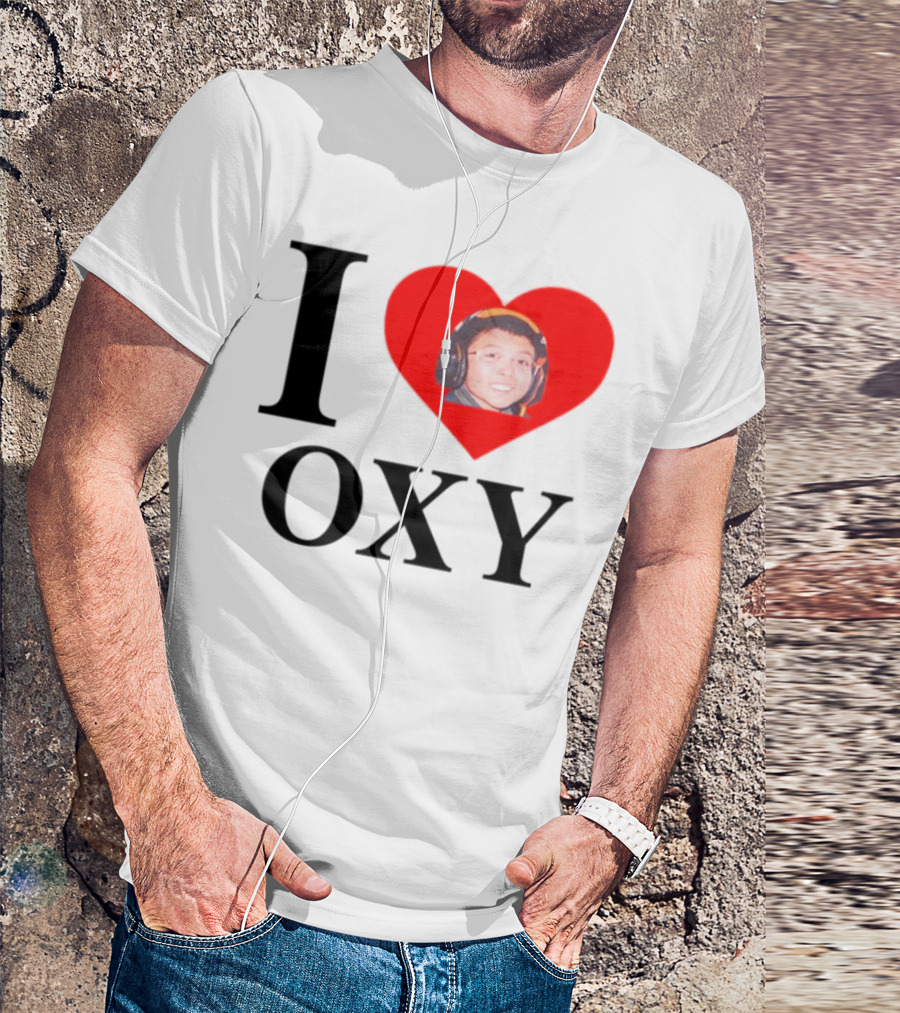 V1c I Heart Oxy Kid Headphones T-Shirt