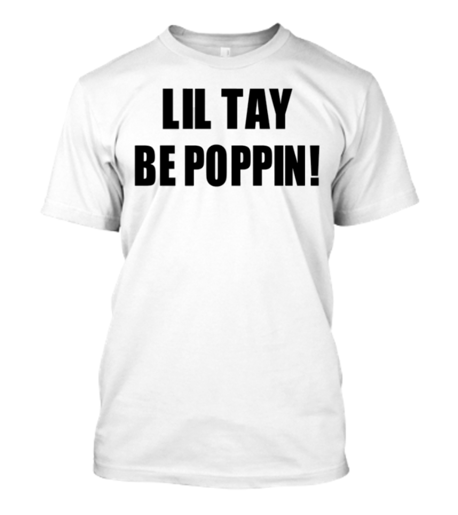 Lil Tay Be Poppin Retro Style Black And White T-Shirt