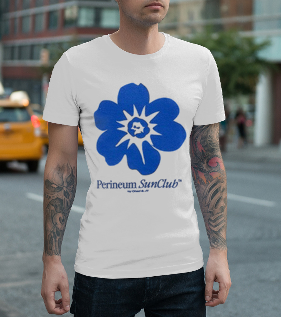 Chad And JT Perineum SunClub Bumflower Blue Blossom T-Shirt