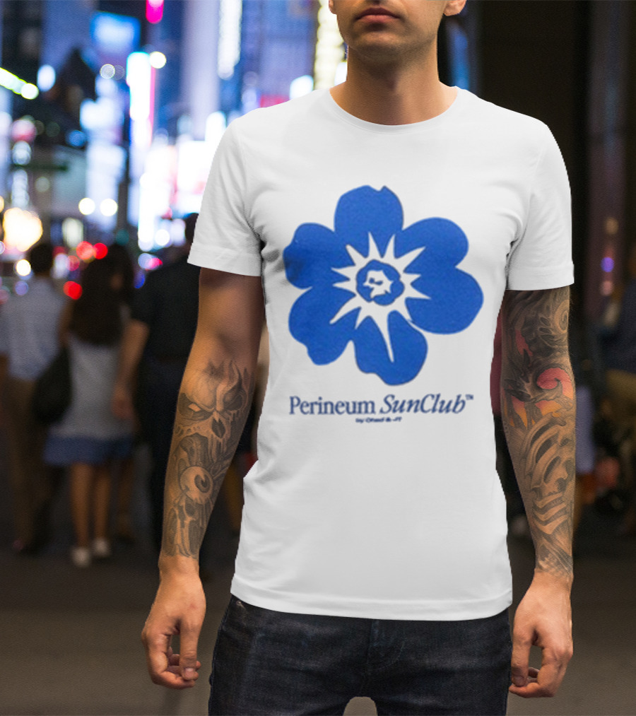 Chad And JT Perineum SunClub Bumflower Blue Blossom T-Shirt