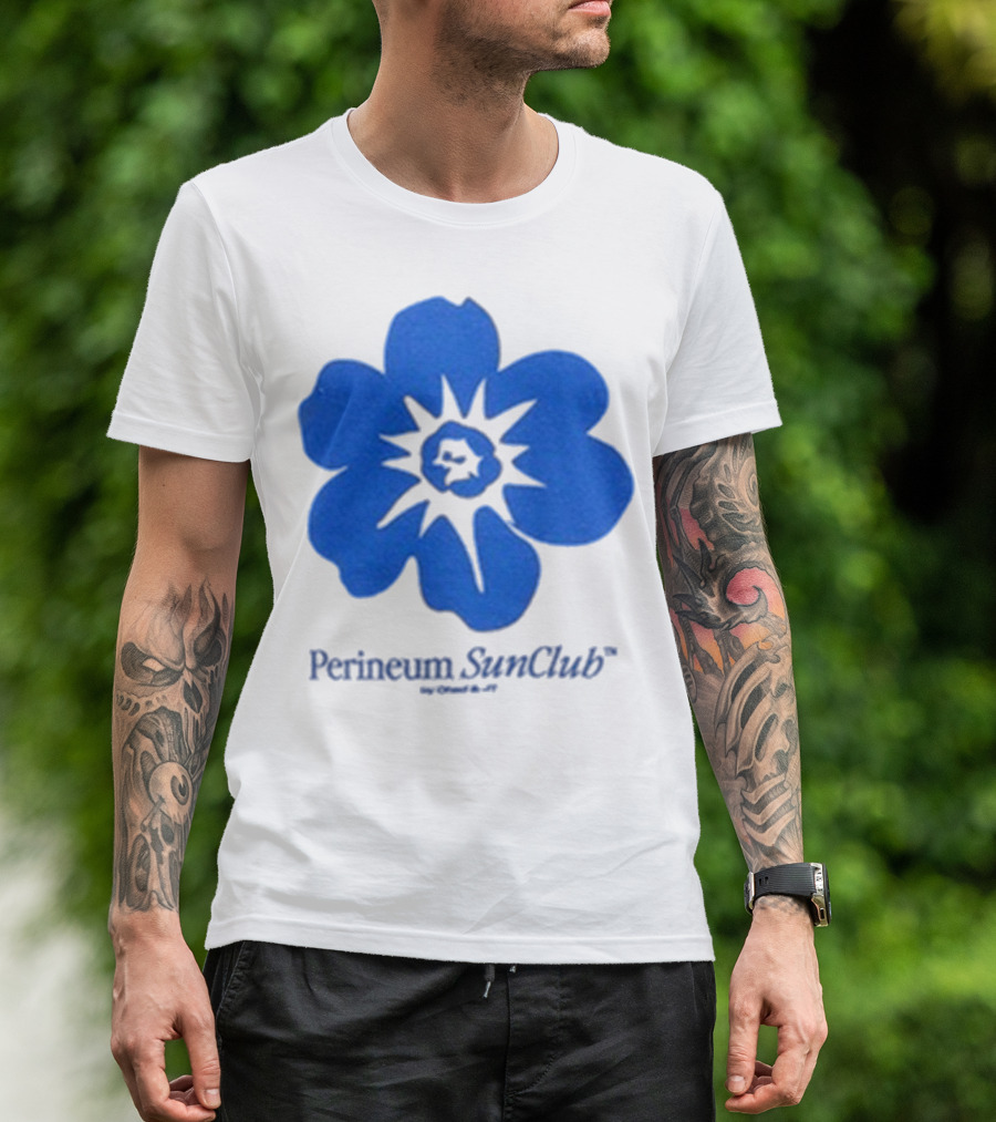 Chad And JT Perineum SunClub Bumflower Blue Blossom T-Shirt