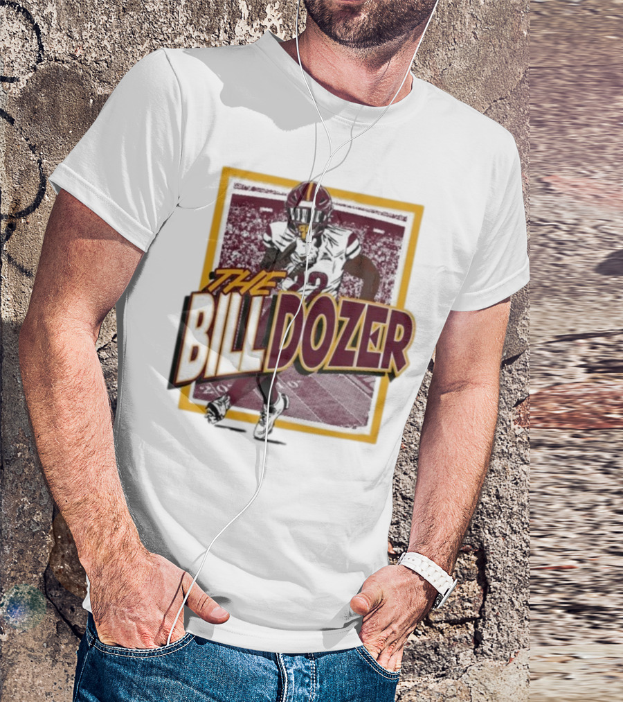 Jacory Croskey-Merritt The Billdozer Breaking Through Washington Commanders Scene T-Shirt