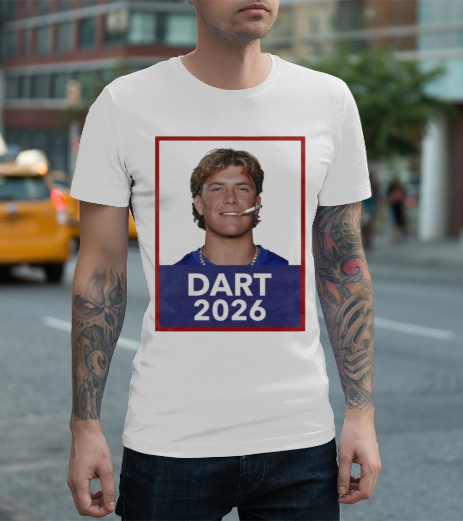 Dart 2026 Cigarette Image Red Frame T-Shirt