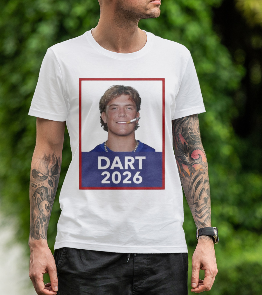 Dart 2026 Cigarette Image Red Frame T-Shirt