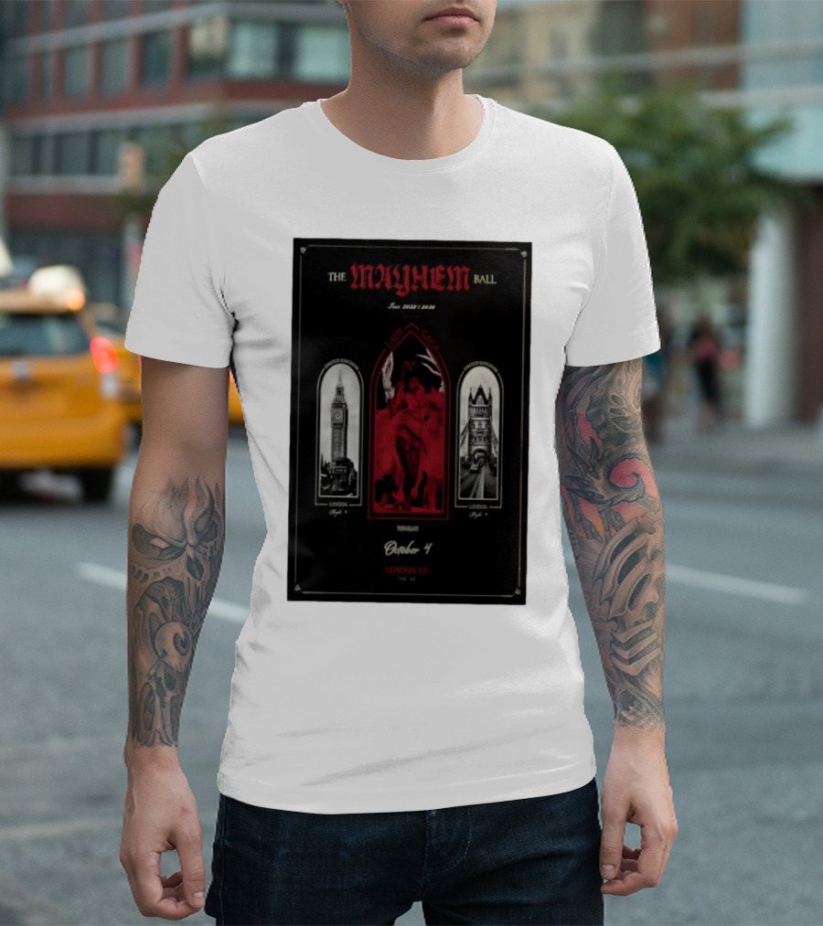 Lady Gaga The Mayhem Ball Tonight October 4 London UK The O2 2025 T-Shirt