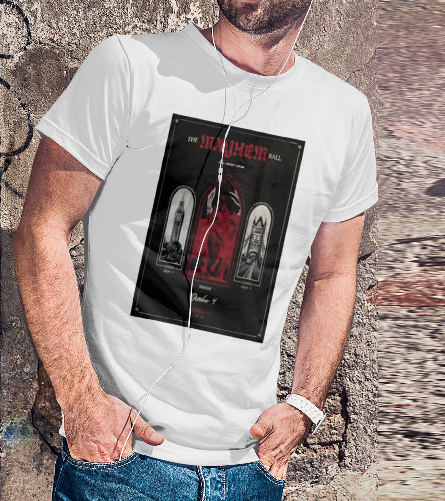 Lady Gaga The Mayhem Ball Tonight October 4 London UK The O2 2025 T-Shirt