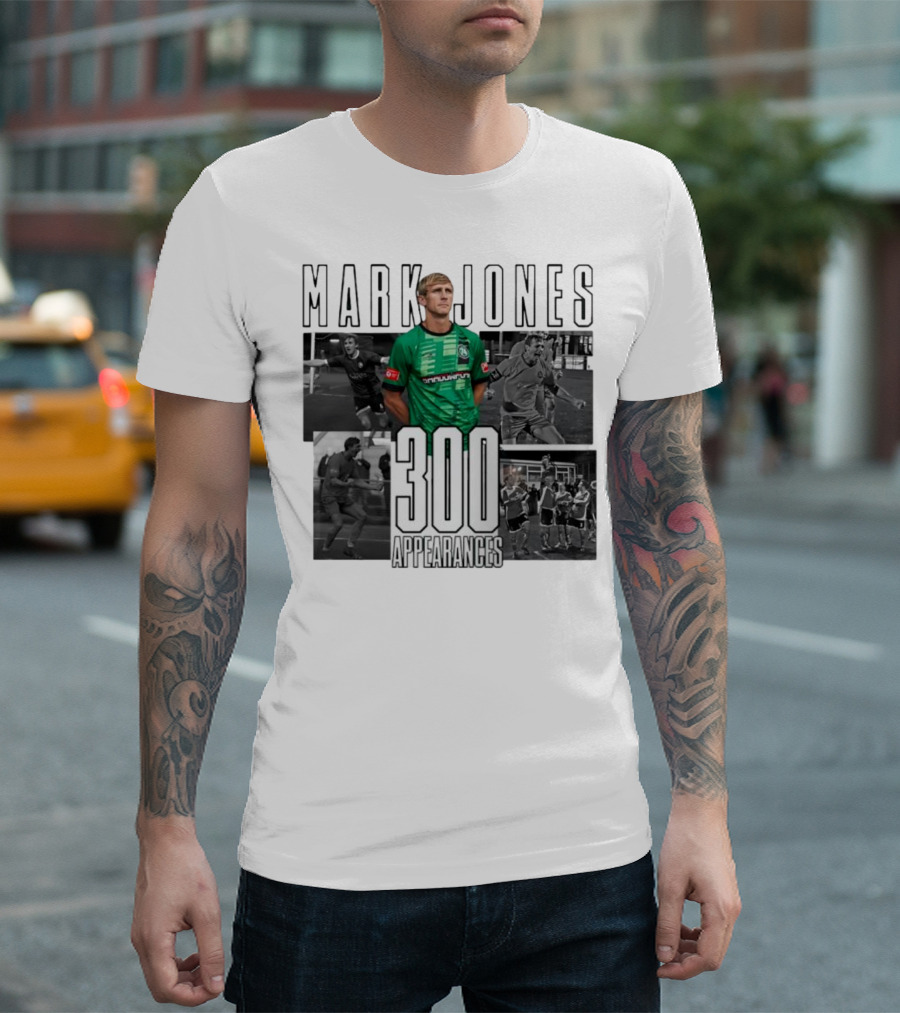 Mark Jones 300 Appearances Northwich FC Green Jersey Football Tribute T-Shirt