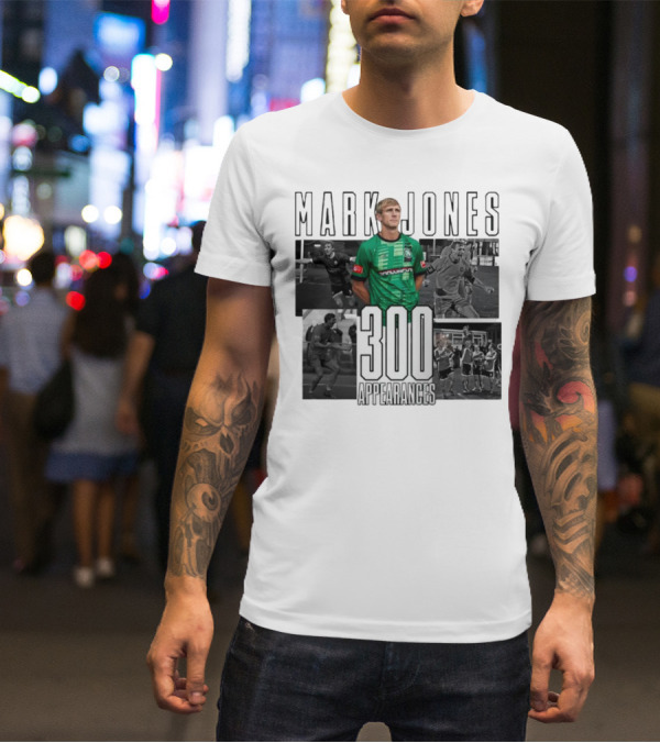 Mark Jones 300 Appearances Northwich FC Green Jersey Football Tribute T-Shirt