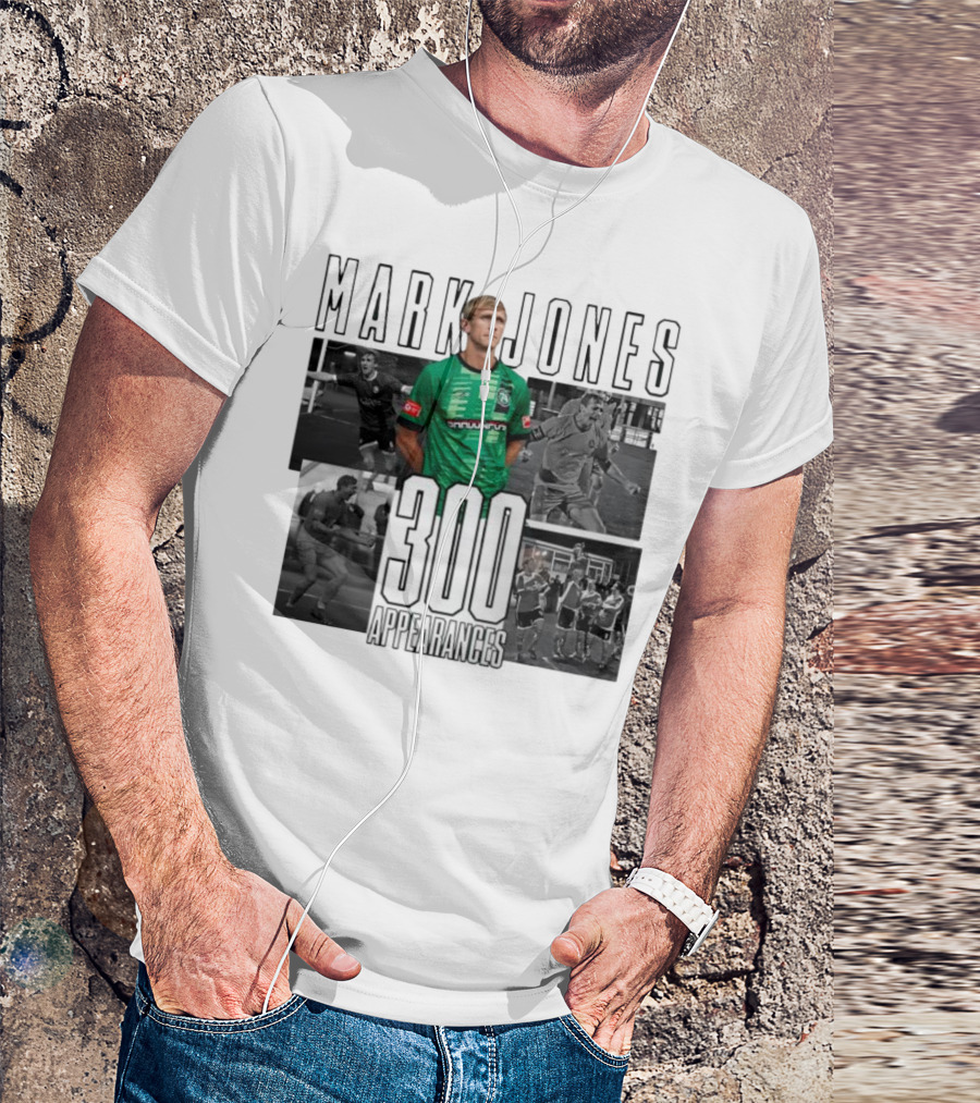 Mark Jones 300 Appearances Northwich FC Green Jersey Football Tribute T-Shirt