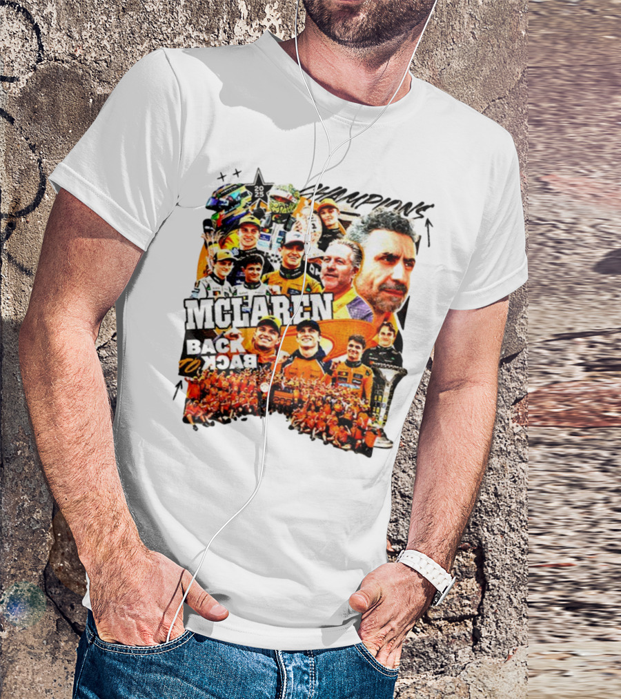 McLaren 2025 Back To Back Formula 1 World Constructors’ Championship Victory T-Shirt