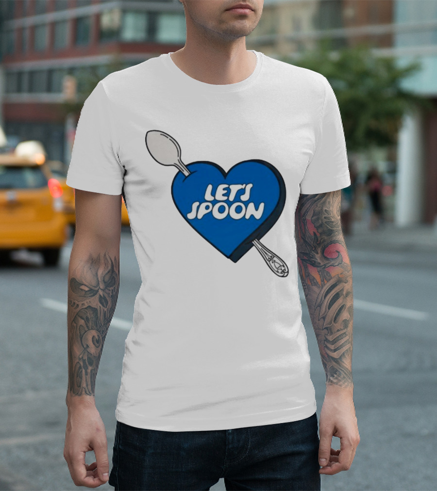Staycool X Good Culture Let’s Spoon Heart Blue Design With Spoons T-Shirt