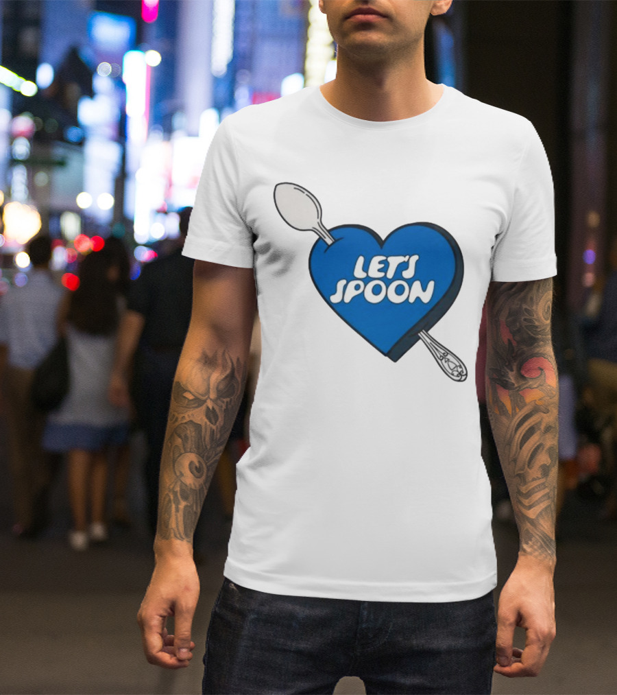 Staycool X Good Culture Let’s Spoon Heart Blue Design With Spoons T-Shirt