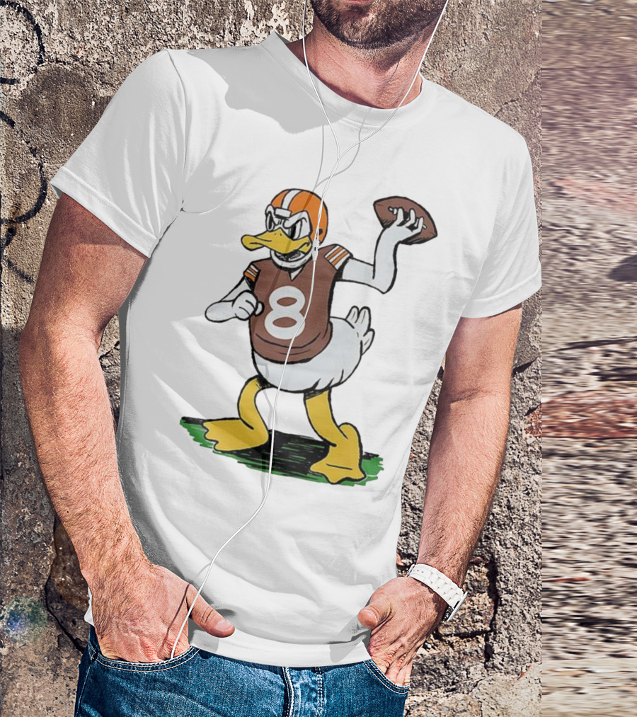 Duck Quarterback Number 8 Cleveland Browns Dillon Gabriel T-Shirt