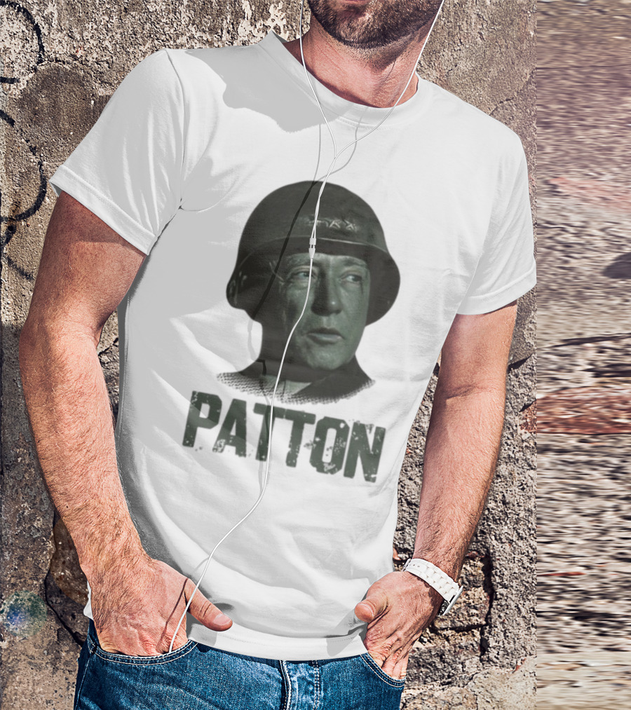 Fightbackpodcast General Patton Image With Patton Text T-Shirt