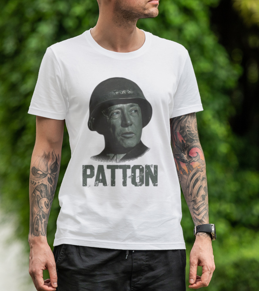 Fightbackpodcast General Patton Image With Patton Text T-Shirt