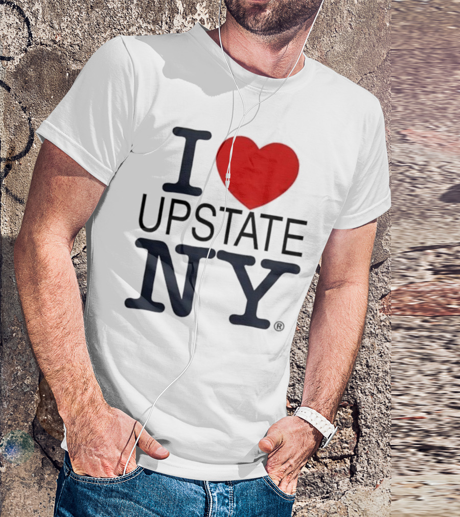 I Love Upstate NY Heart Icon T-Shirt