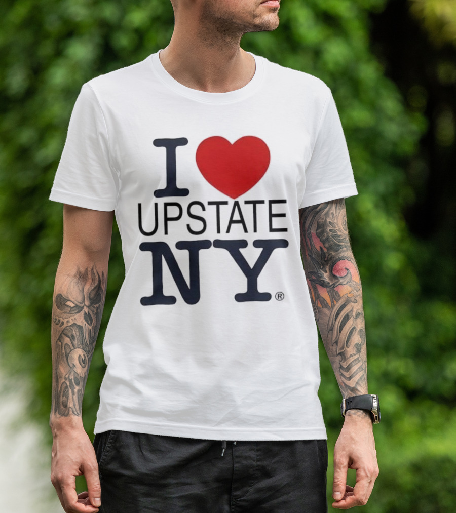 I Love Upstate NY Heart Icon T-Shirt