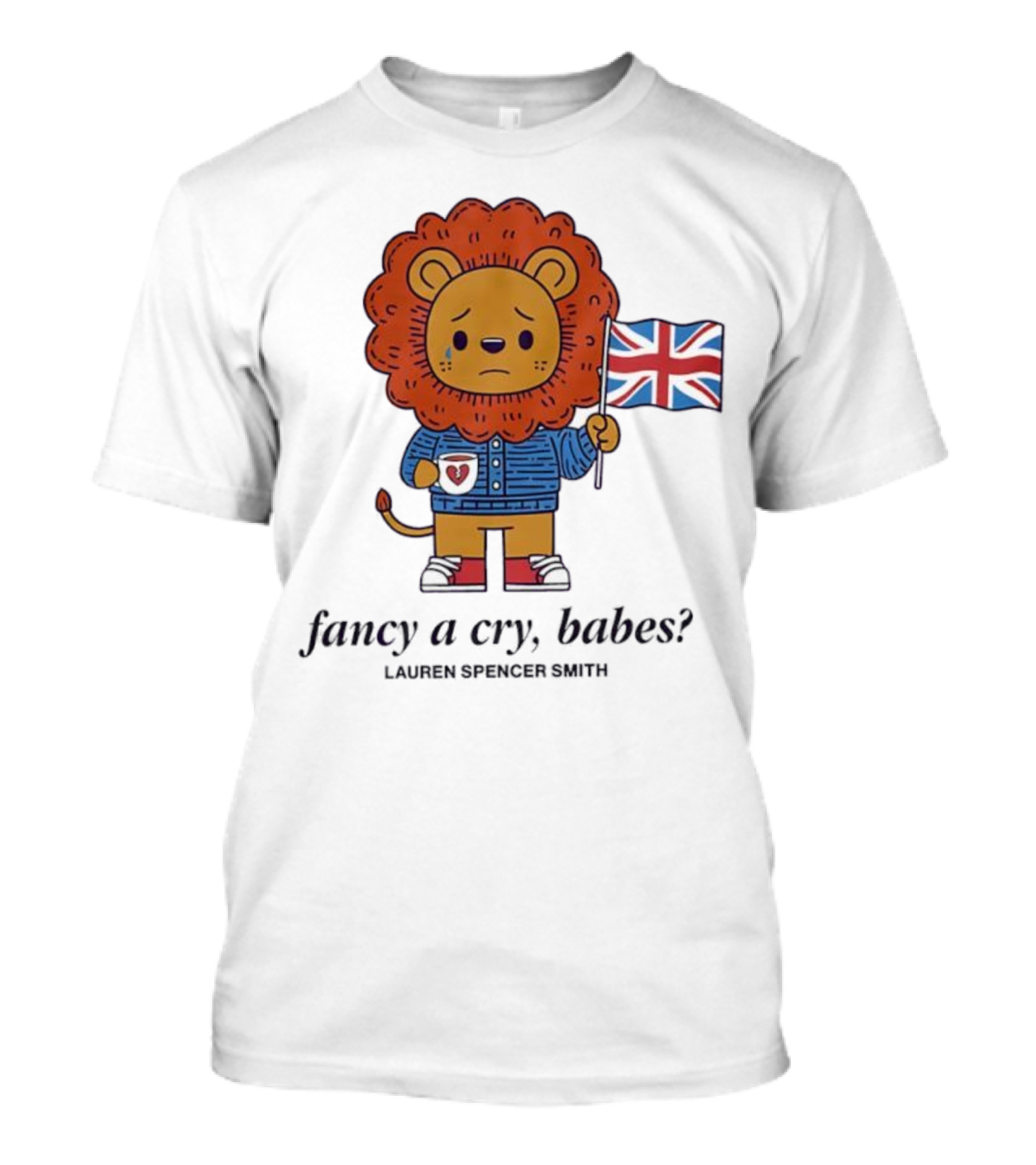 Lauren Spencer Smith Lion England Flag Fancy A Cry Babes T-Shirt