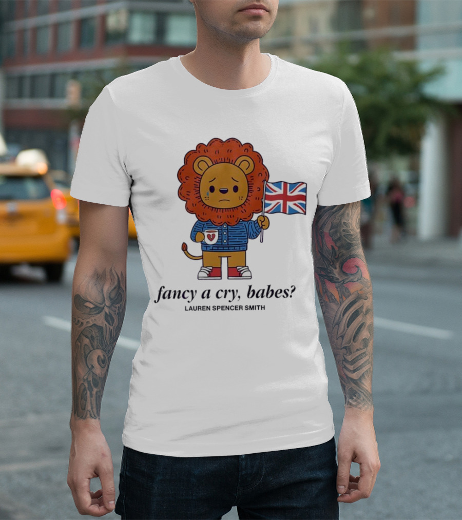 Lauren Spencer Smith Lion England Flag Fancy A Cry Babes T-Shirt