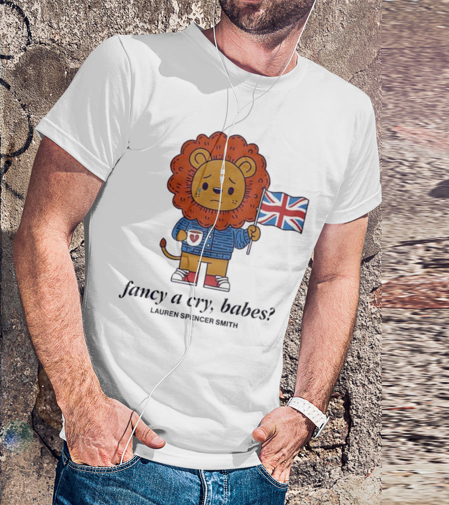 Lauren Spencer Smith Lion England Flag Fancy A Cry Babes T-Shirt