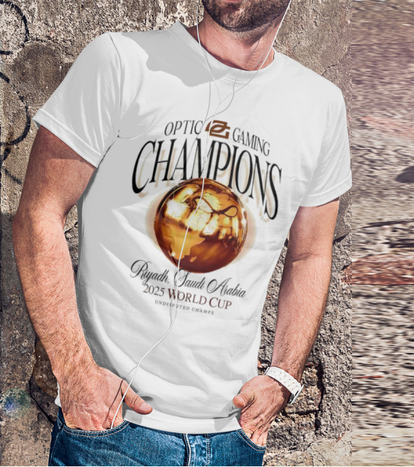 OpTic Gaming EWC Champions Riyadh Saudi Arabia 2025 World Cup Undisputed Champs T-Shirt