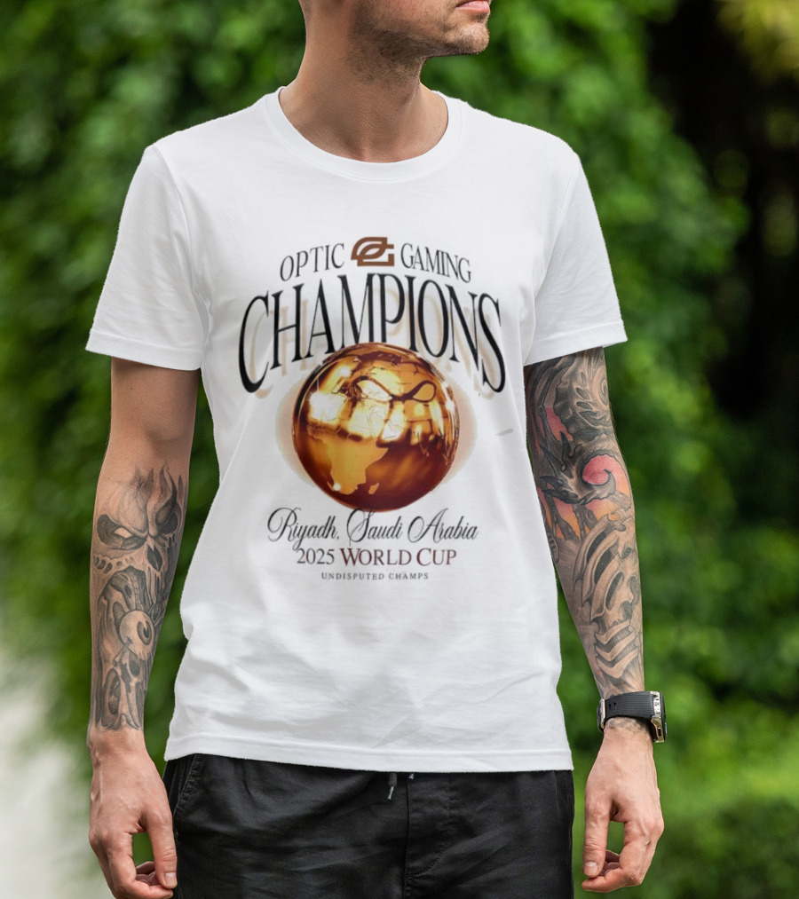 OpTic Gaming EWC Champions Riyadh Saudi Arabia 2025 World Cup Undisputed Champs T-Shirt