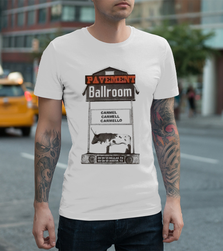 Pavement Ballroom Tour Texas 2025 Carmel Carmell Carmello T-Shirt