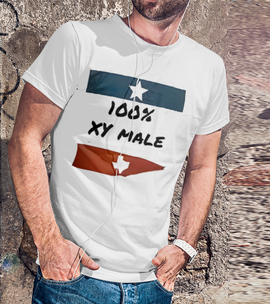 Texas Star 100 Percent XY Male Flag Design T-Shirt