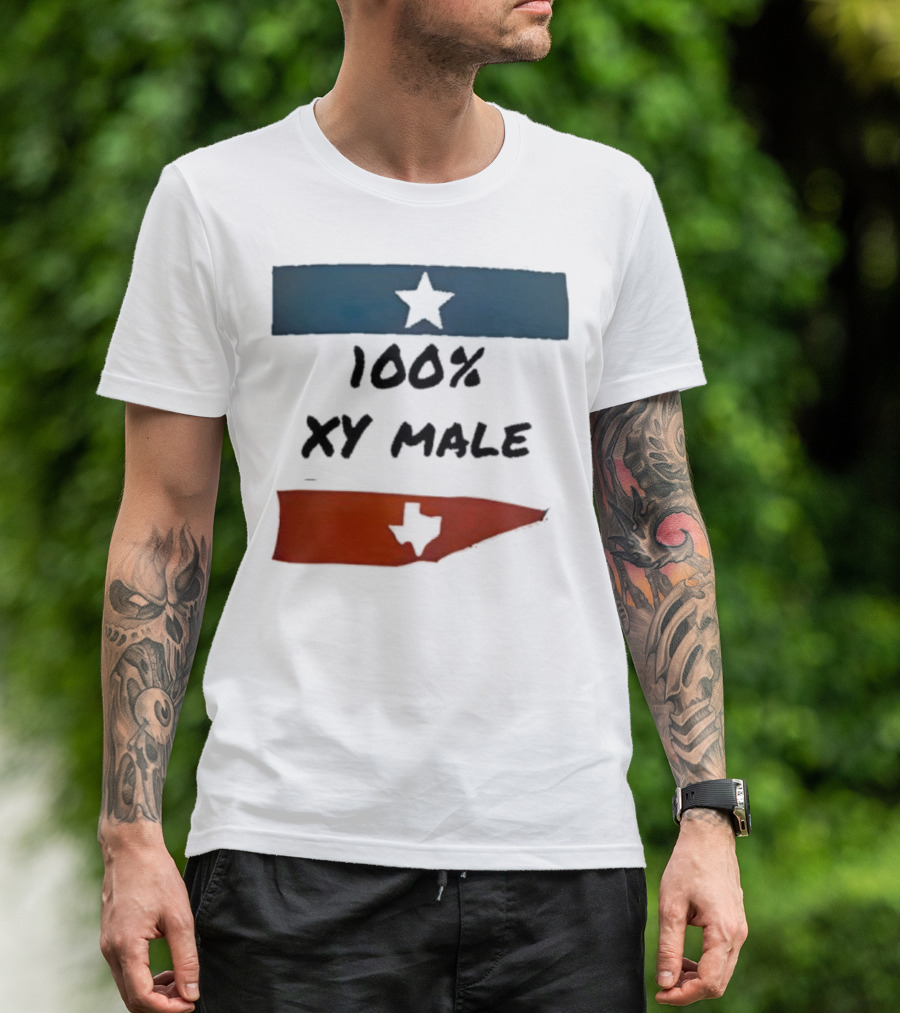 Texas Star 100 Percent XY Male Flag Design T-Shirt