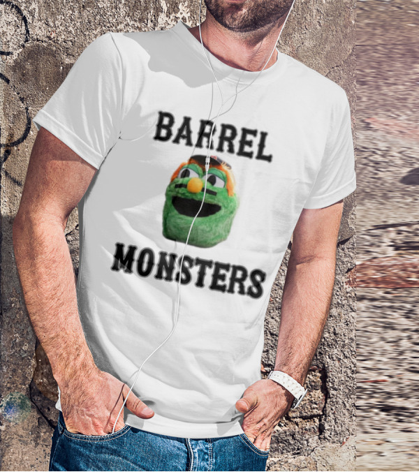 Barrel Monsters Wally Green Fur Mustache Baseball Hat T-Shirt