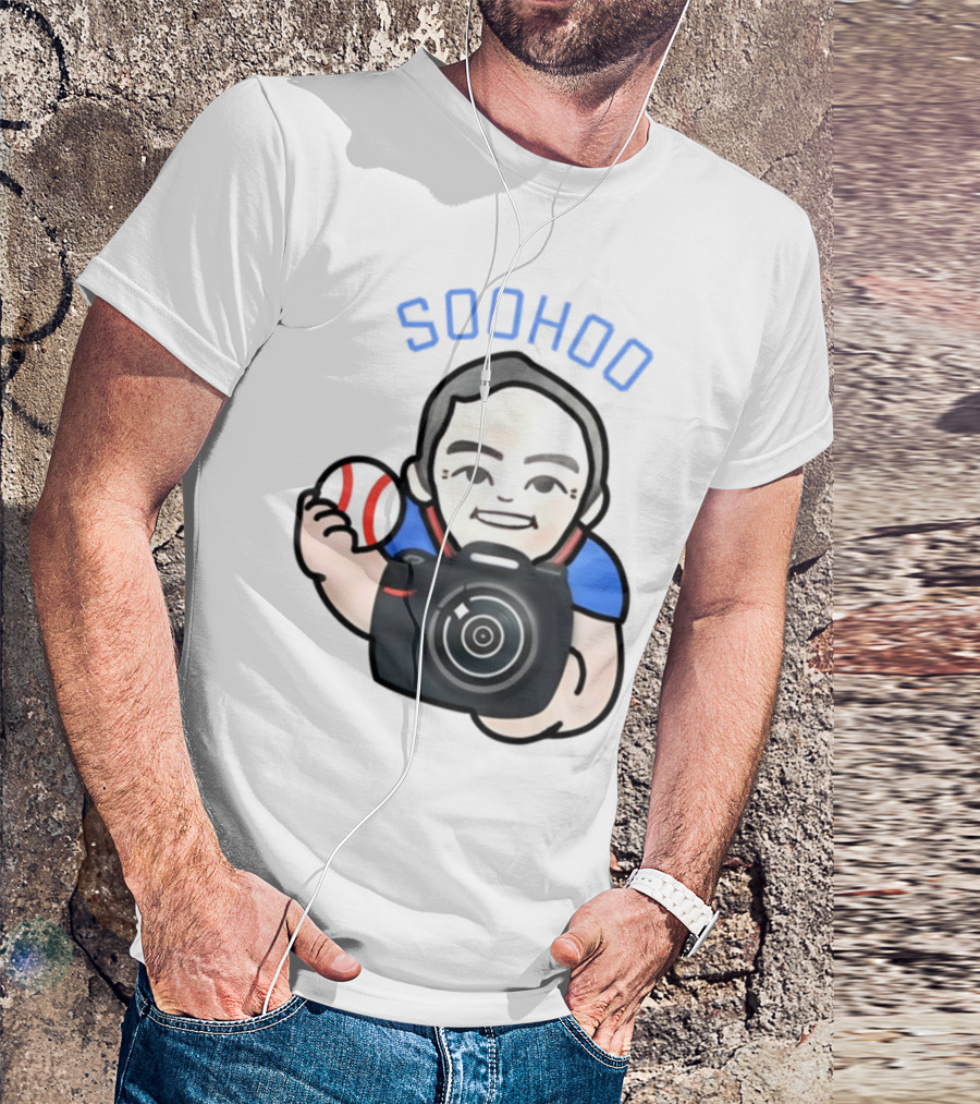 Soohoo Baseball Photographer Character Holding Camera And Ball T-Shirt