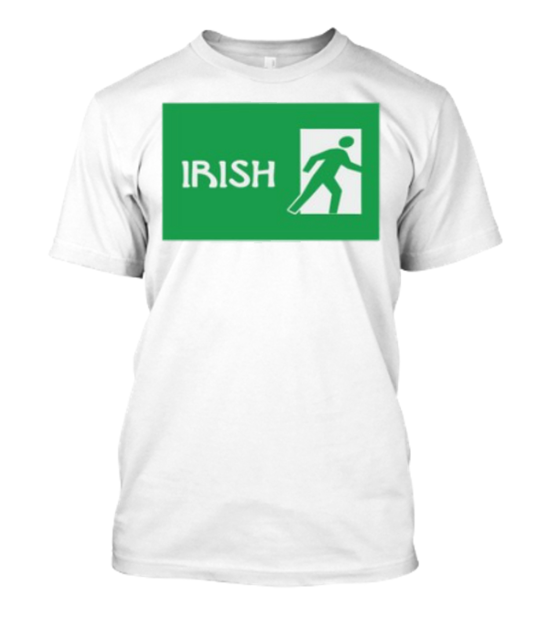 Emotionalclub Irish Exit Green Emergency Sign Style T-Shirt