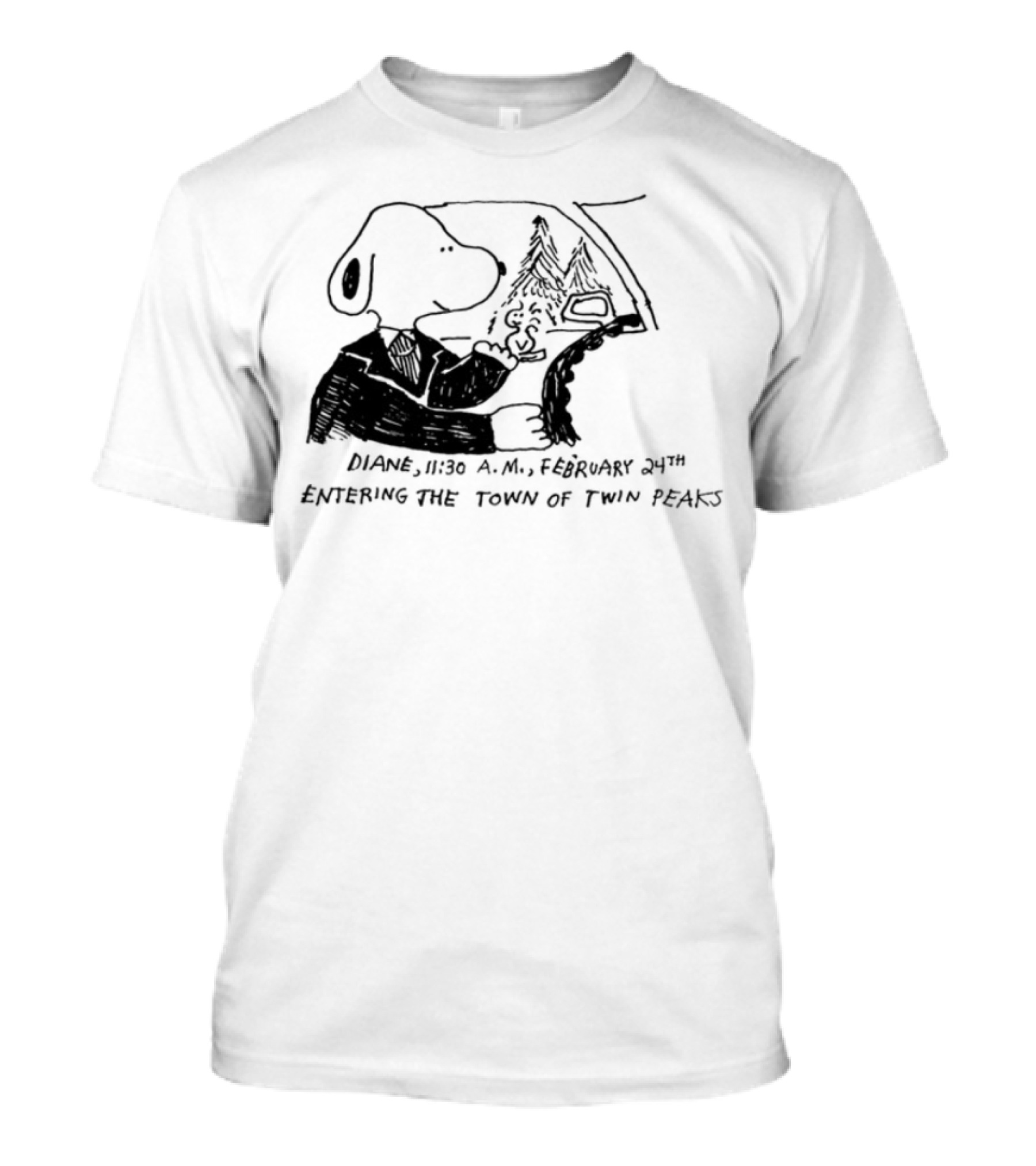 Dale Snooper Diane February 24th Entering The Town Of Twin Peaks T-Shirt