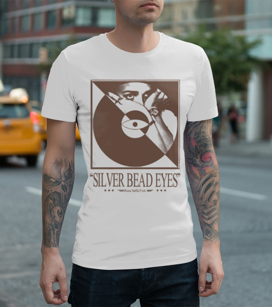 Resa Saffa Park Silver Bead Eyes Record Eye Art T-Shirt
