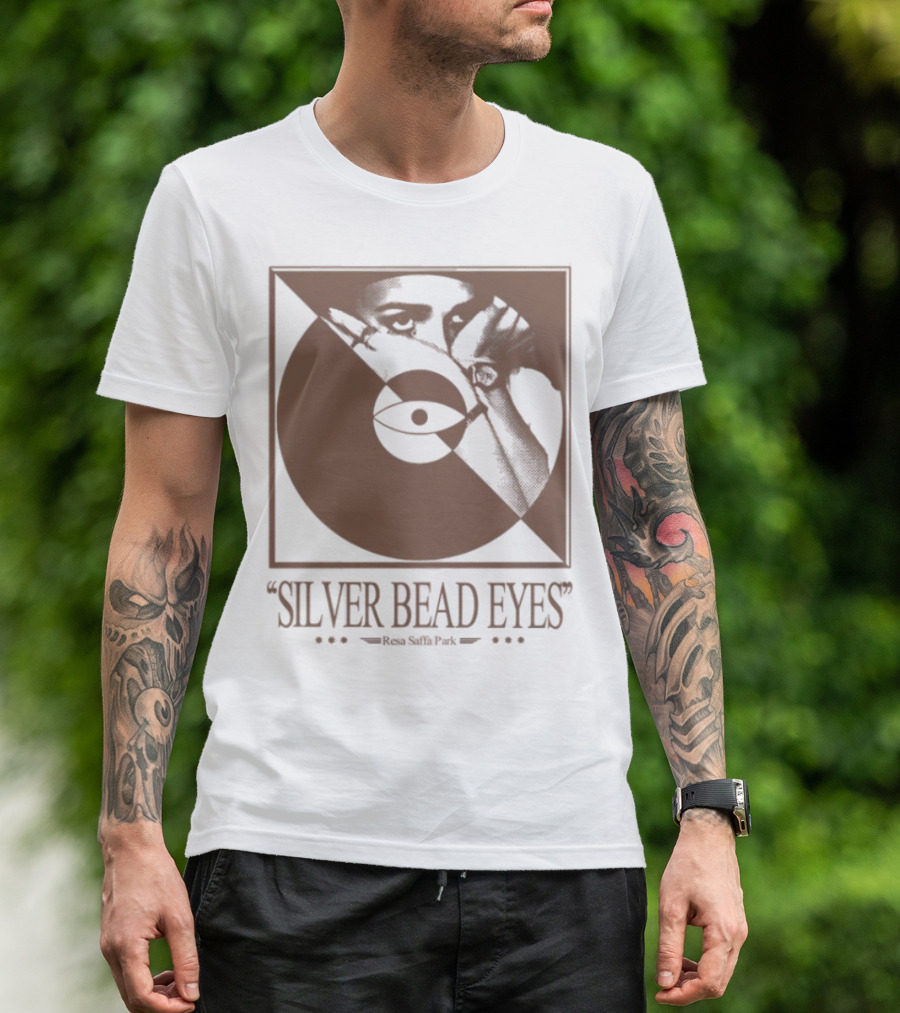 Resa Saffa Park Silver Bead Eyes Record Eye Art T-Shirt
