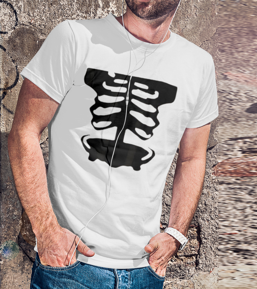 1x1x1x1 Forsaken Skeleton Halloween Costume T-Shirt