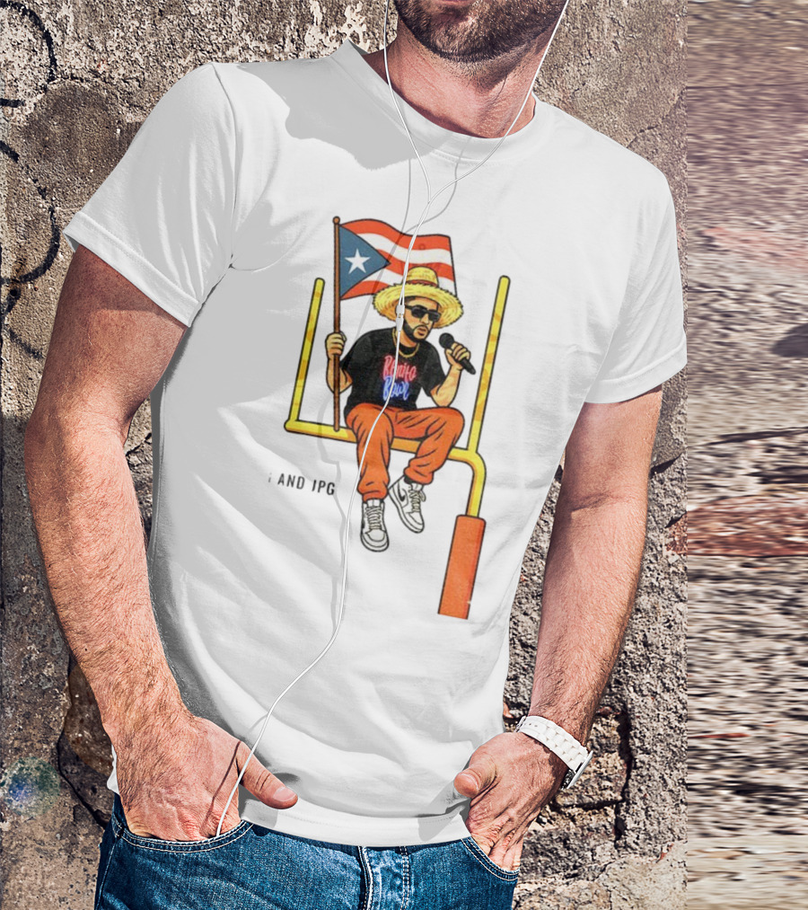 Bad Bunny Puerto Rico Flag Super Bowl LX 2026 Benito Bowl Mic Hat Sunglasses T-Shirt