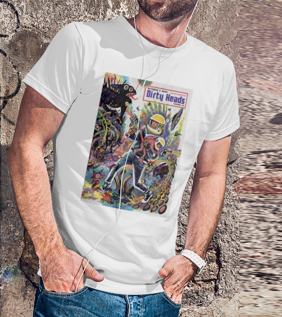 Dirty Heads October 7 2025 The Big Fresno Fair CA Retro Sci-Fi Adventure Alien Theme T-Shirt