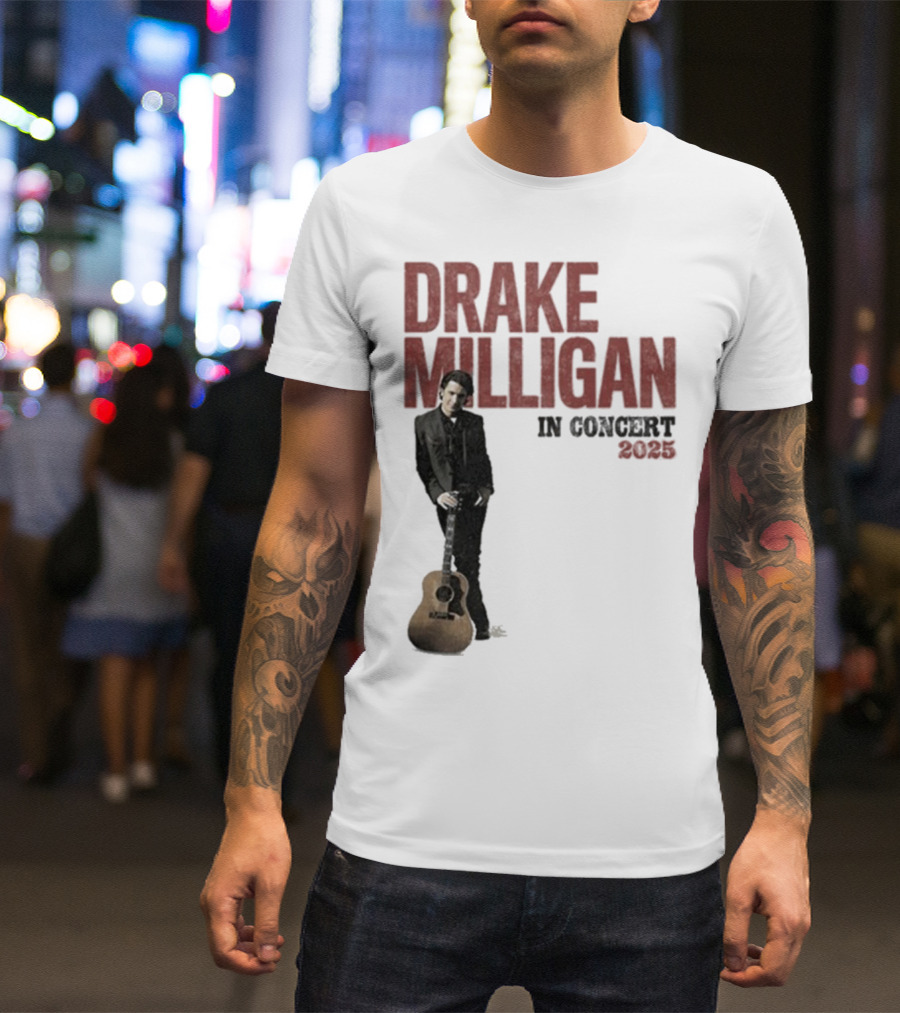 Drake Milligan Live On Stage 2025 Concert Tour T-Shirt