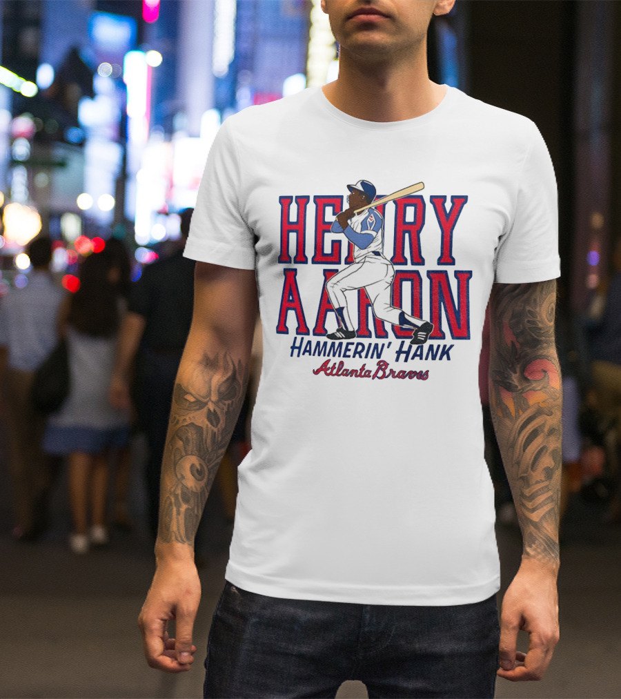 Hank Aaron Hammerin’ Hank Atlanta Braves MLB Baseball 2025 T-Shirt