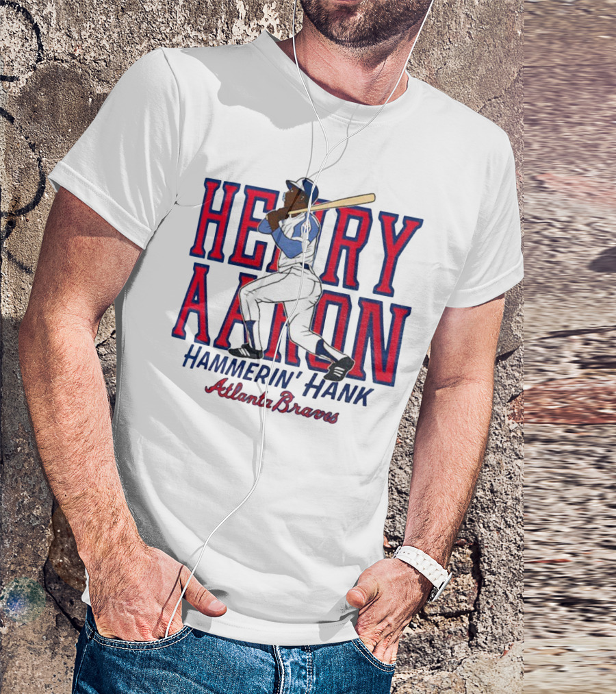Hank Aaron Hammerin’ Hank Atlanta Braves MLB Baseball 2025 T-Shirt