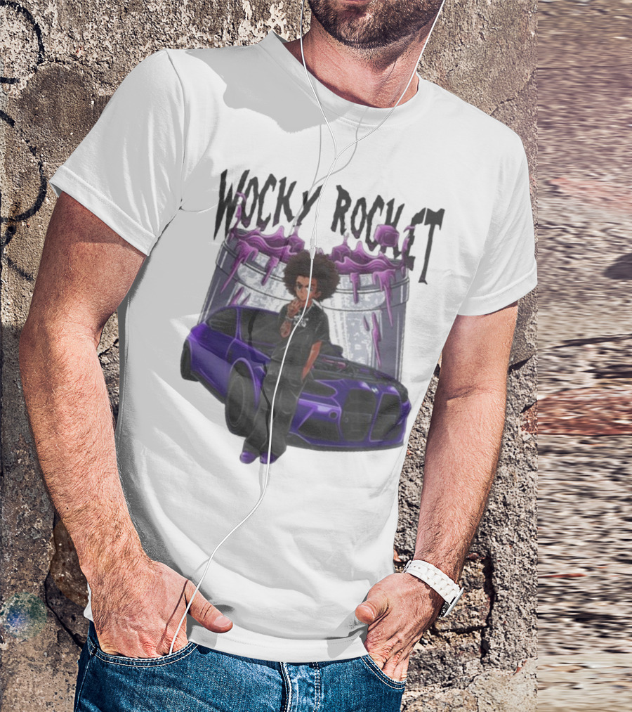 Wocky Rocket SRT Halloween Purple Car Character T-Shirt